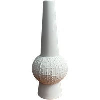 White Bisuit Ceramic Vase By Kpm 1960S