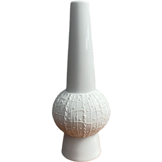 White Bisuit Ceramic Vase By Kpm 1960s 1