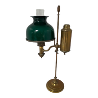 Jugendstil - Brass With Glass - Table Oil Lamp - Working Condition - Germany, Ca. 1910