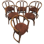 Six Vintage Bamboo Chairs thumbnail 1