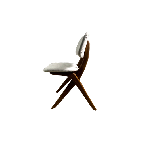 Louis Van Teeffelen Dining Chairs Set Of 6, Reupholstered