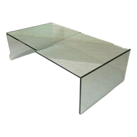 Vintage Design Glazen Salontafel, 130 Cm X 72 Cm