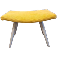 Nieuw Bekleed Vintage Voetenbankje Footstool Ottoman Voetenbank Krukje Geel