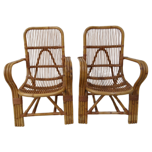 Set Van 2 Rotan Stoelen