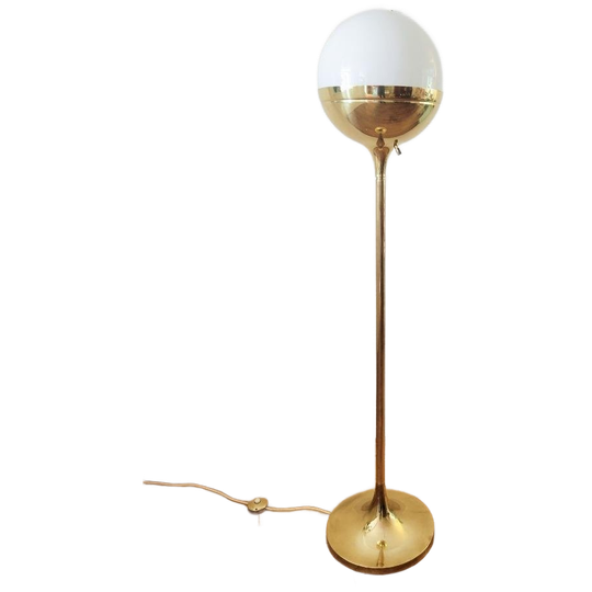 Messing Vloerlamp Van Vereinigte Werkstätten München 1