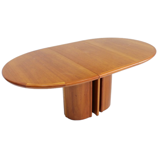 Vintage Skovby Deense Uitschuifbare Ovalen Eettafel 1
