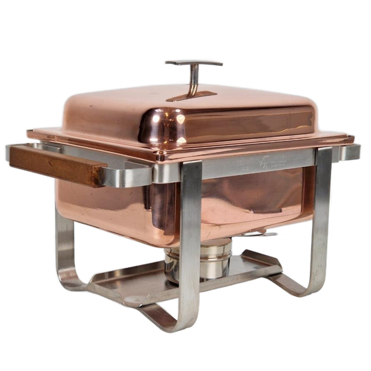 Vintage Spring Swiss Rechaud Koper Rvs Chafing Dish Compleet 1