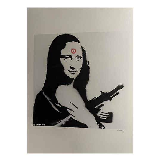Banksy (1974) - Mona Lisa With Gun 1