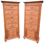 2 Unieke Hoge Ladekasten Afm. 84x40cm En 191cm Hoog. thumbnail 1