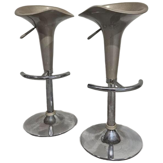 2 Vintage Barkrukken In Hoogte Verstelbaar Space Age. 1