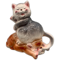 Vintage Spaarpot Katten Keramiek