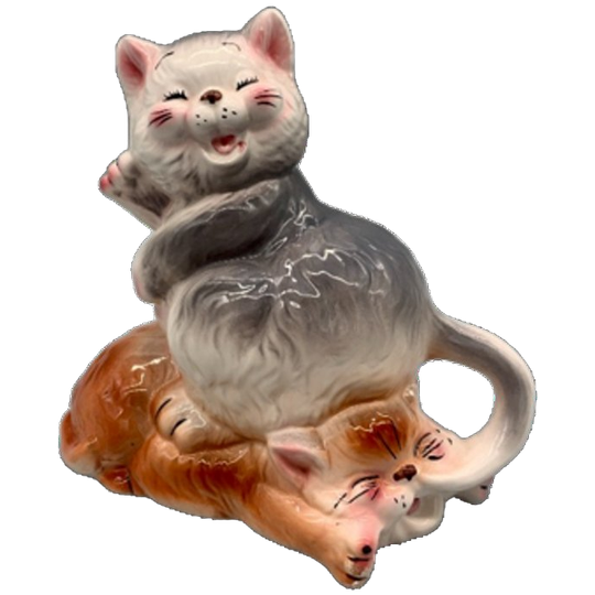 Vintage Spaarpot Katten Keramiek 1