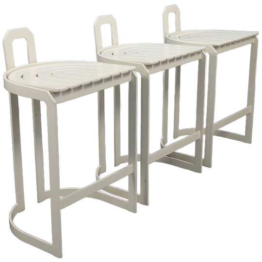 Set Of 3 Postmodern Barstools By Almillmö, 1980s 1