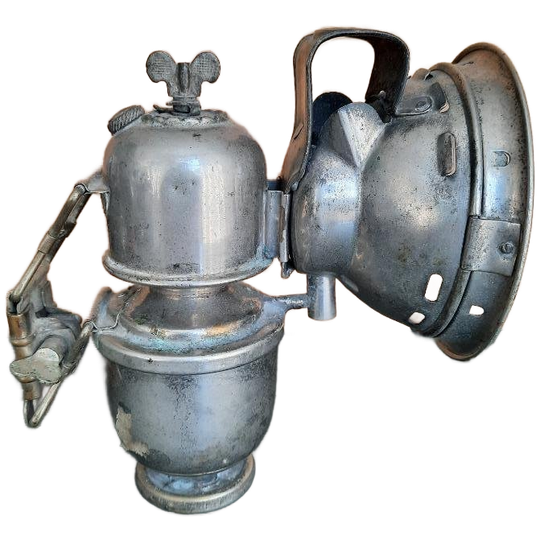 Antieke Carbid Lamp Gemaakt In Lyon Frankrijk 1