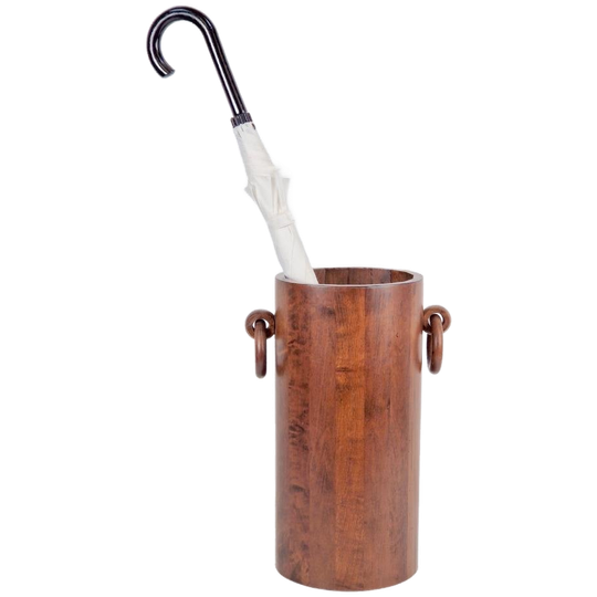 Vintage Massief Houten Paraplubak, Frankrijk 1950 Art Deco 1