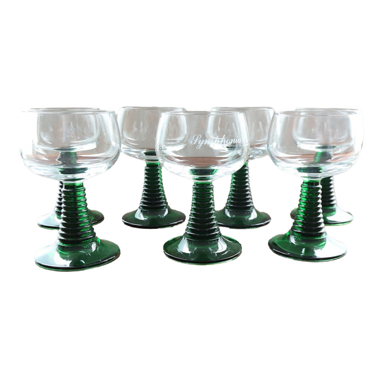Set Van 7 Vintage Roemer Glazen, Duitsland Jaren '70 1