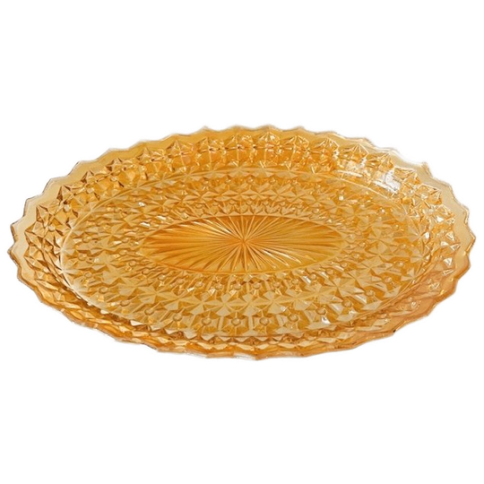 Vintage Schaal Jeannette Holiday Iriserend Glas 1940’s 1