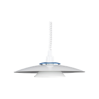 Deense Design Lamp Wit Metaal, 1980s