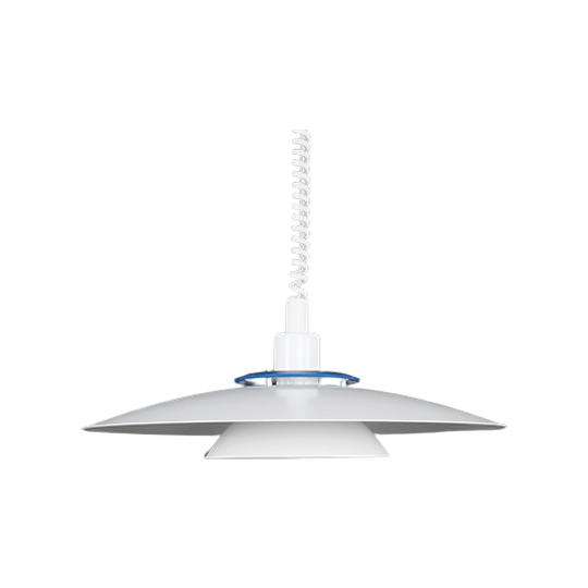 Deense Design Lamp Wit Metaal, 1980s 1