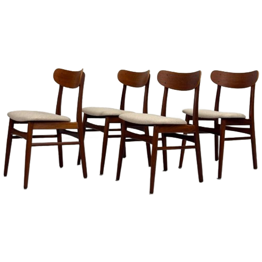 Set Mid-century Eetkamerstoelen Van Farstrup 1