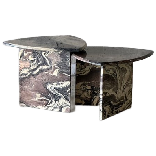 Vintage Marmeren Mimiset / Salontafels 1