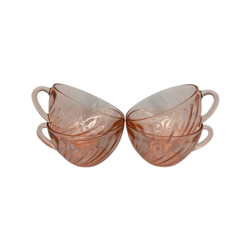 Set Arcoroc Rosaline Swirl Kopjes