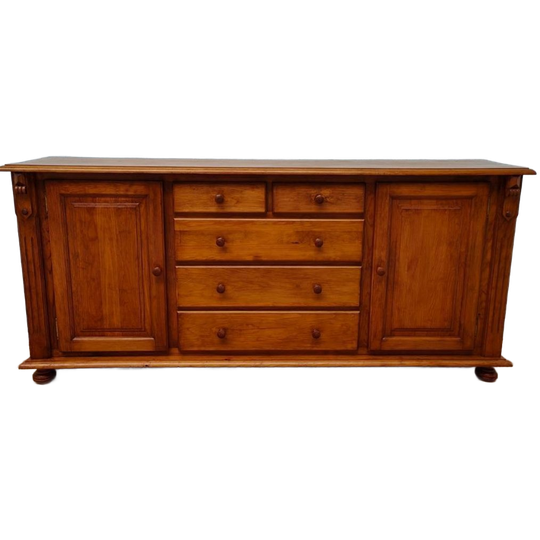 Vintage Landelijk Grenenhout Dressoir Buffetkast Ladekast 1