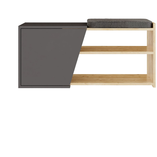 Evila Originals | Fiona Schoenenkast, Antraciet Houtfineer 1