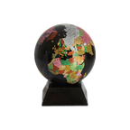 Vintage Skulptuur Prachtige Globe En Sokkel Van Zwart Graniet. thumbnail 1