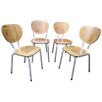 Mooi Set Van 4 Vintage Retro Formica Stoelen thumbnail 1