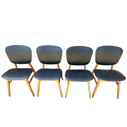 Set Van 4 Vintage Eetkamerstoelen 1
