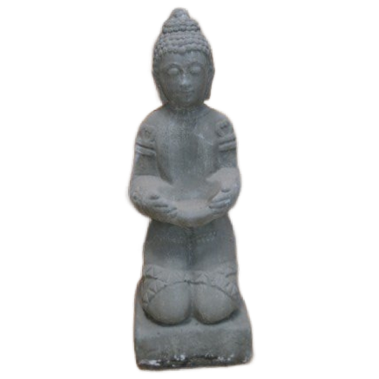 Betonnen Beeld Van Shiva In Knielende Houding Met Bakje – Klein Model 1