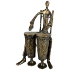 Verbronsd- Man Met Congo Drums - Beeld - 3E Kwart 20E Eeuw thumbnail 1