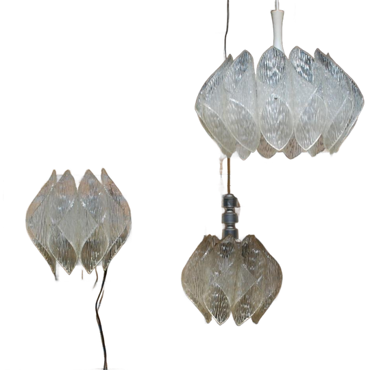 Set Drie Lampen Jaren '60 Me Marbach Leuchten 1