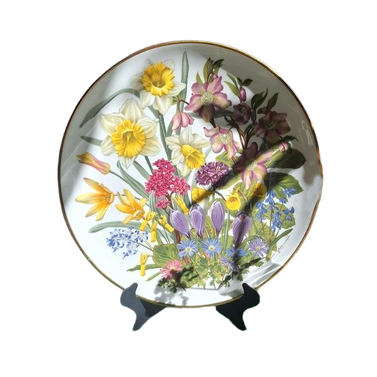 Vintage Franklin Wedgwood Sierbord - Lente Bloemen 1