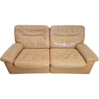 Vintage De Sede Sofa Ds 66 Tweezitter Bank Leer ‘70 Design