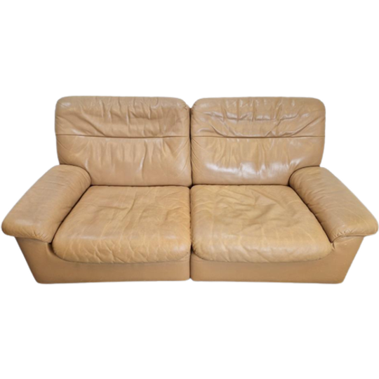 Vintage De Sede Sofa Ds 66 Tweezitter Bank Leer ‘70 Design 1