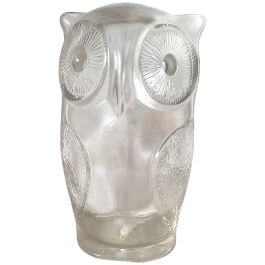 Vintage Cascade Glazen Uil Spaarpot Jaren 60 / 70 1