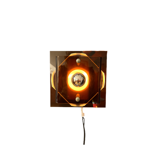 Mid Century Herda Space Age Perspex Wandkandelaar - Plexiglas Wandlamp 1