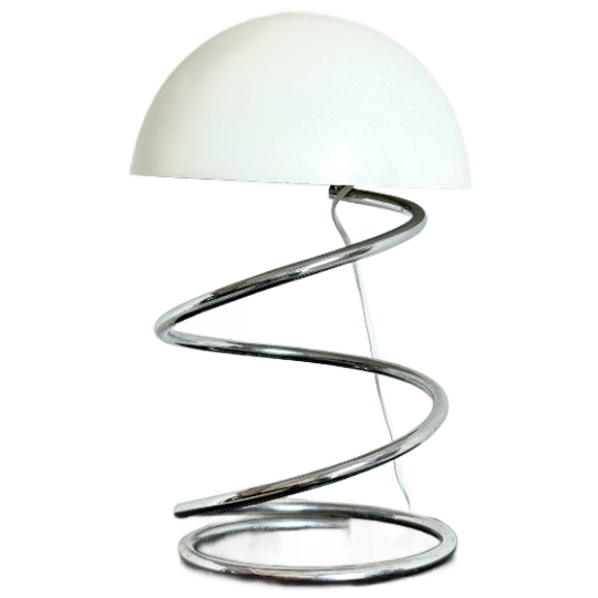 Italiaanse Vintage Space Age Spiraal Tafellamp 1