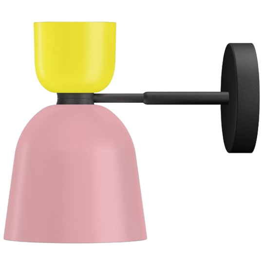 HEM | Alphabeta Wandlamp Geel / Roze 1