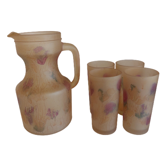 Glazenset Frosted Met Kan 1