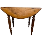 19e Eeuwse Hangoortafel Sidetable Keukentafeltje Vruchtenhhout Frans thumbnail 1