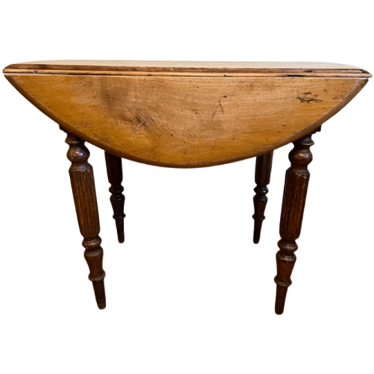 19e Eeuwse Hangoortafel Sidetable Keukentafeltje Vruchtenhhout Frans 1