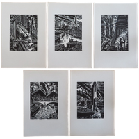 Frans Masereel: Luik (5 Originele Houtsneden)