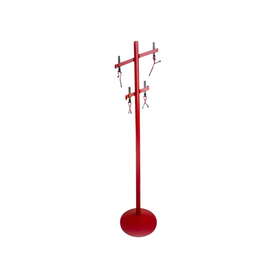 1985 Kapstok Rood Gelakt Staal- Lande Design 1