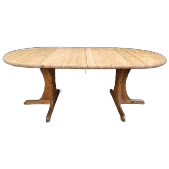 Rainer Daumiller Style Xl Extendable Pine Wood Dining Table, 1970s 1