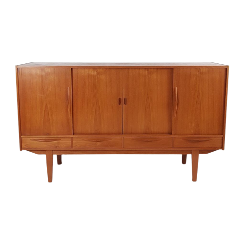 Vintage Teak Houten Dressoir | Highboard | Wandkast Deens