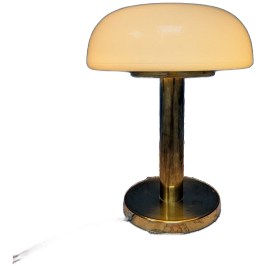Vintage Glazen Tafellamp, Deens Design 1
