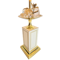 Vintage Le Dauphin Messing Kristal Tafellamp '70 Regency